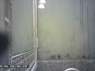 Hot teen sister showering
