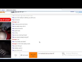 Horny fit teen with big tits masturbates watching my hard cock on omegle