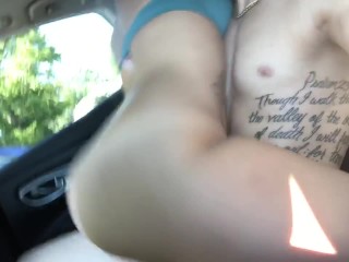 car sex creampie fat ass riding dick