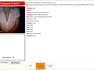 Girl playing Points Game on Omegle