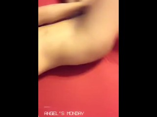Lightskin girl masterbates with frozen condom