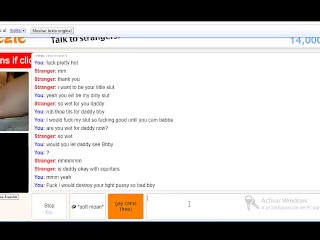 Hot blonde teen rubs her pussy and squirts for daddy on omegle