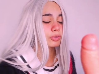 “Garganta profunda” Intentando meterme el dildo hasta  el fondo