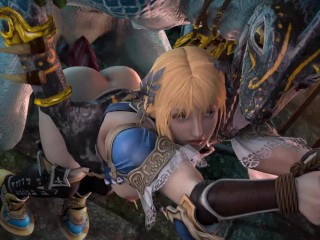|SOUL CALIBUR| ¡SOPHITIA RECIBE EL EXTRAÑO PENE DE LIZARDMAN!