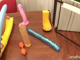 Crazy Pigtailed Teen Ass Mangled Toy And Cock